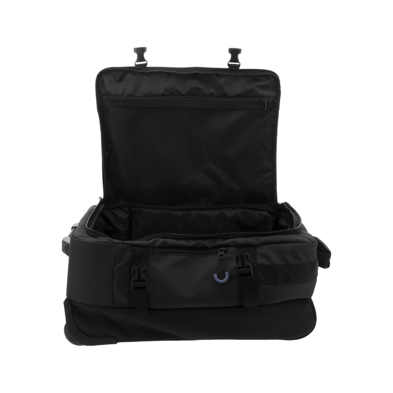 Equithème - Urban small black wheeled travel bag 