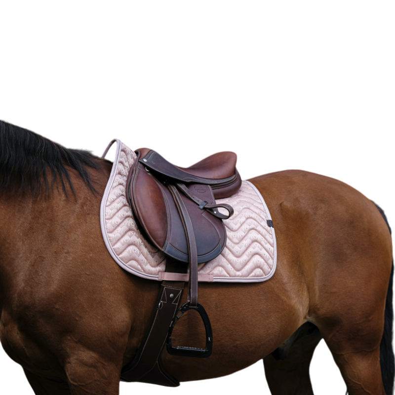 Equithème - Tapis de selle Brocard rose