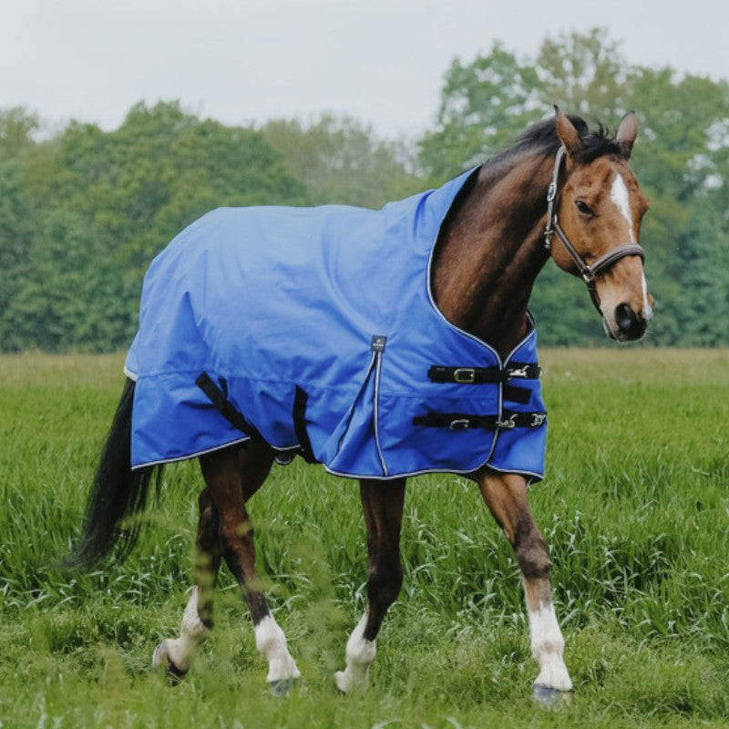 Equithème - Couverture Tyrex Aisance 1200D High neck  bleu roi 50g