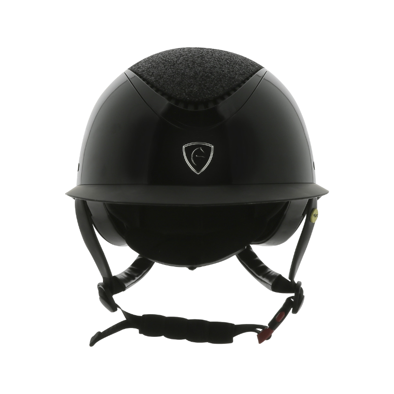 Equithème - Casque Wings noir brillant lamé