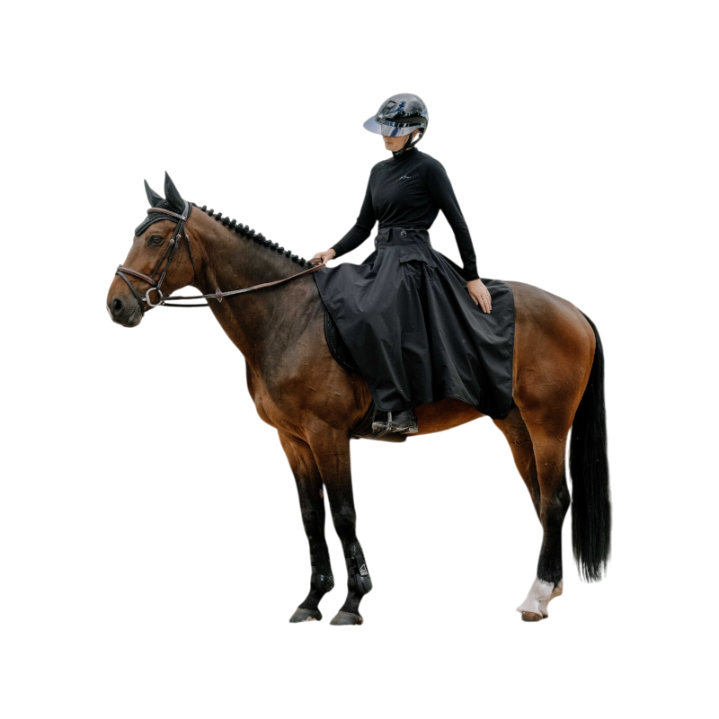 Equithème - Black Women's Je T'aime EQ-Joelle Rain Skirt