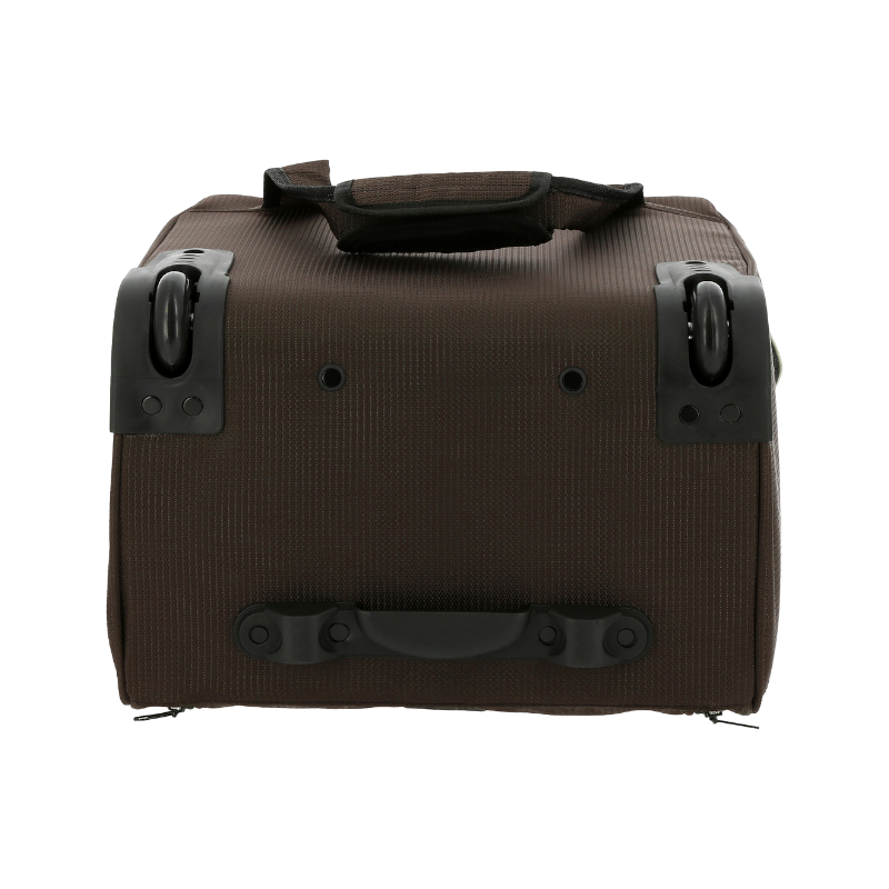 Equithème - Sac de pansage à roulette brun