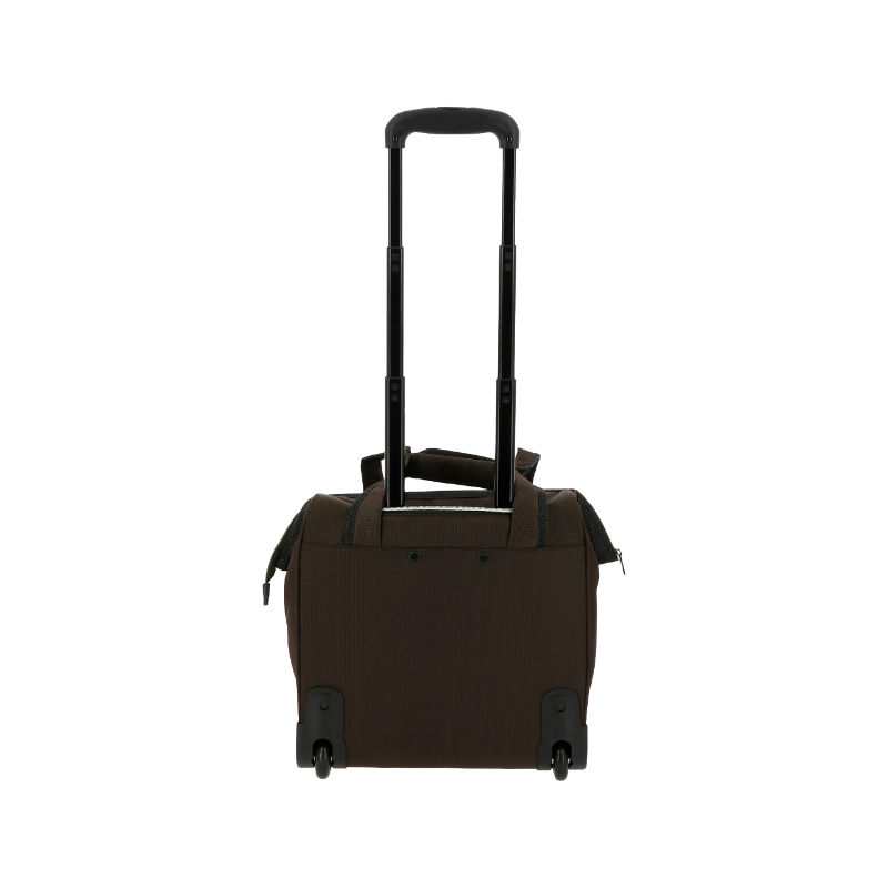 Equithème - Sac de pansage à roulette brun