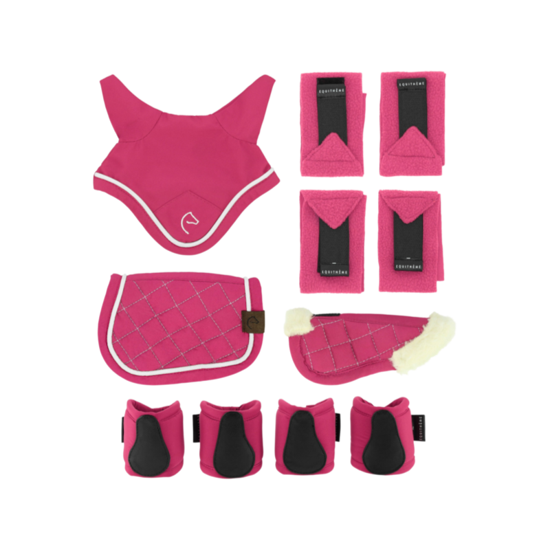 Equithème - Zubehörset für Minipony rosa (5-teilig)