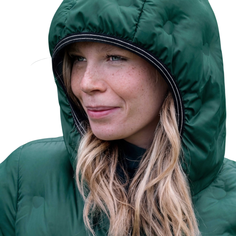 Equithème - Steppjacke Langarm Damen Je T'aime EQ-Daria Entenblau