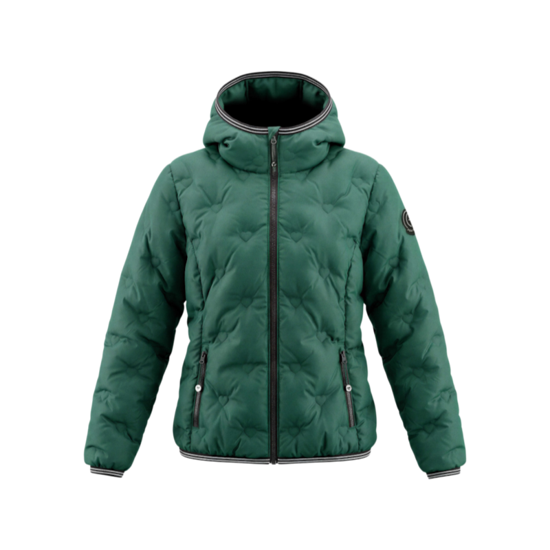 Equithème - Women's Long-Sleeve Quilted Jacket Je T'aime EQ-Daria Teal