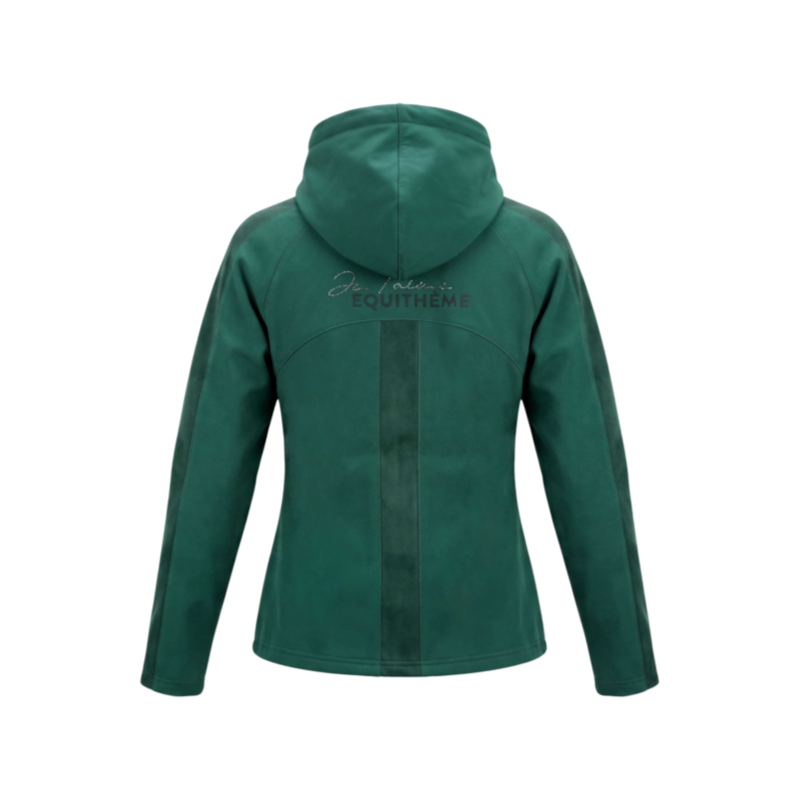 Equithème - EK-Victoria Je T'aime Children's Long-Sleeve Softshell Jacket - Teal