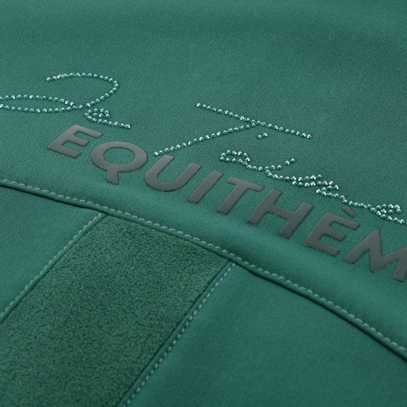 Equithème - EK-Victoria Je T'aime Children's Long-Sleeve Softshell Jacket - Teal