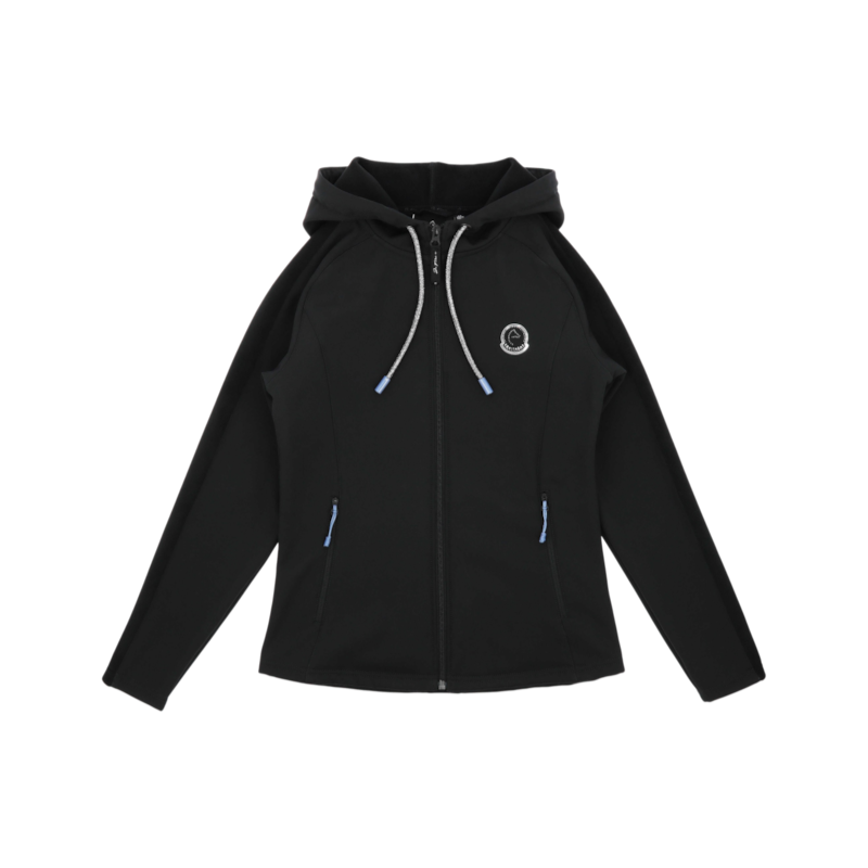Equithème - Children’s long-sleeve Je T’aime EK-Victoria softshell jacket, black