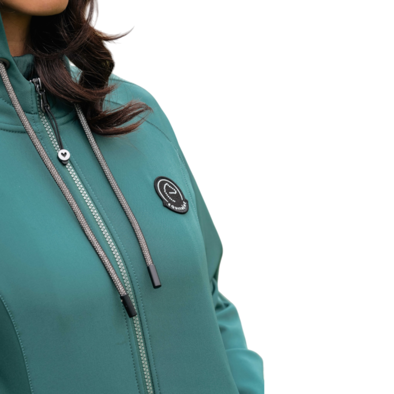 Equithème - Damen Softshelljacke Langarm Je T'aime EK-Victoria Petrolblau