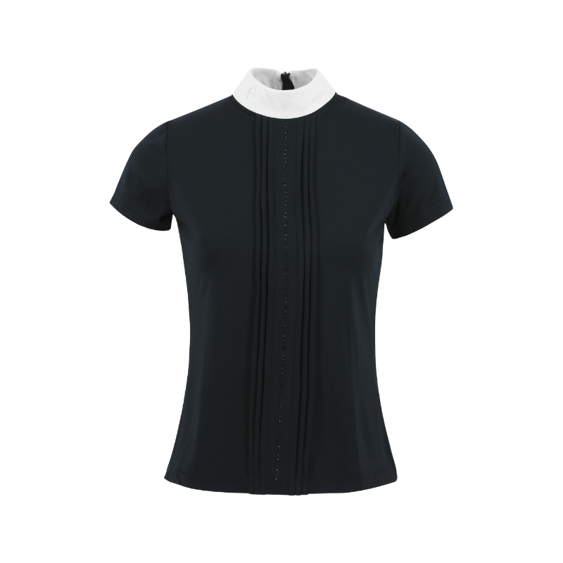 Equithème - Polo de concours manches courtes femme Dorla marine | - Ohlala