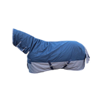 Equithème - Couverture d'extérieur Tyrex "Combo" 600D marine/gris 200g | - Ohlala