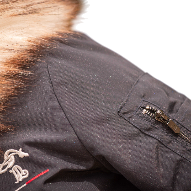 Eden by Pénélope - Bombers à capuche enfant Lyon marine glitter | - Ohlala