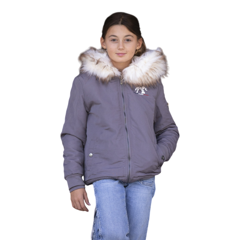 Eden by Pénélope - Bombers à capuche enfant Lyon gris glitter