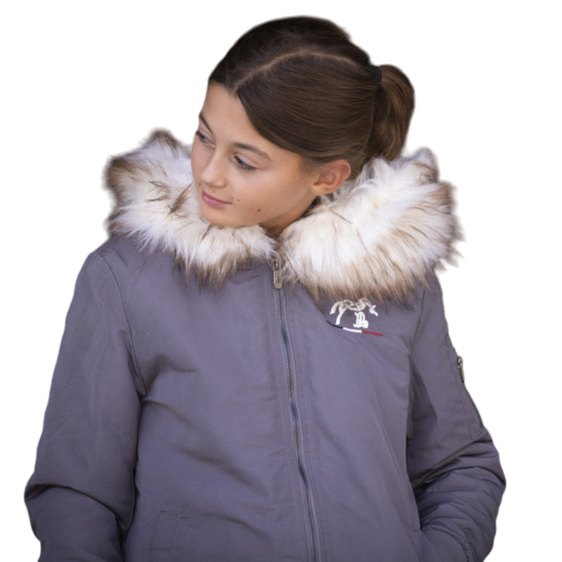 Eden by Pénélope - Bombers à capuche enfant Lyon gris glitter