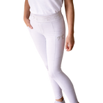 Eden by Pénélope - Delphe white pull-on girls' riding leggings | - Ohlala