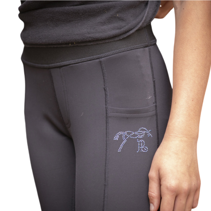 Eden by Pénélope - Legging d'équitation fille Delphe pull-on noir
