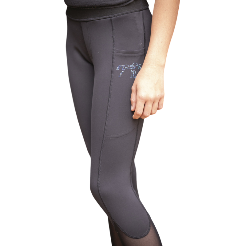 Eden by Pénélope - Legging d'équitation fille Delphe pull-on noir