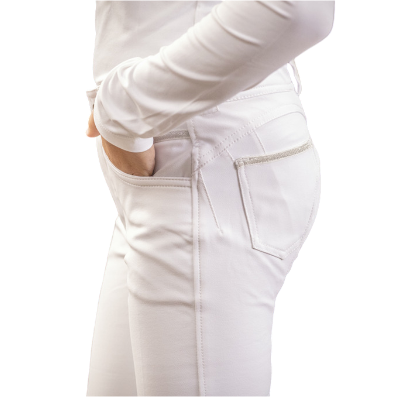 Eden by Pénélope - Pantalon d'équitation enfant Fun blanc