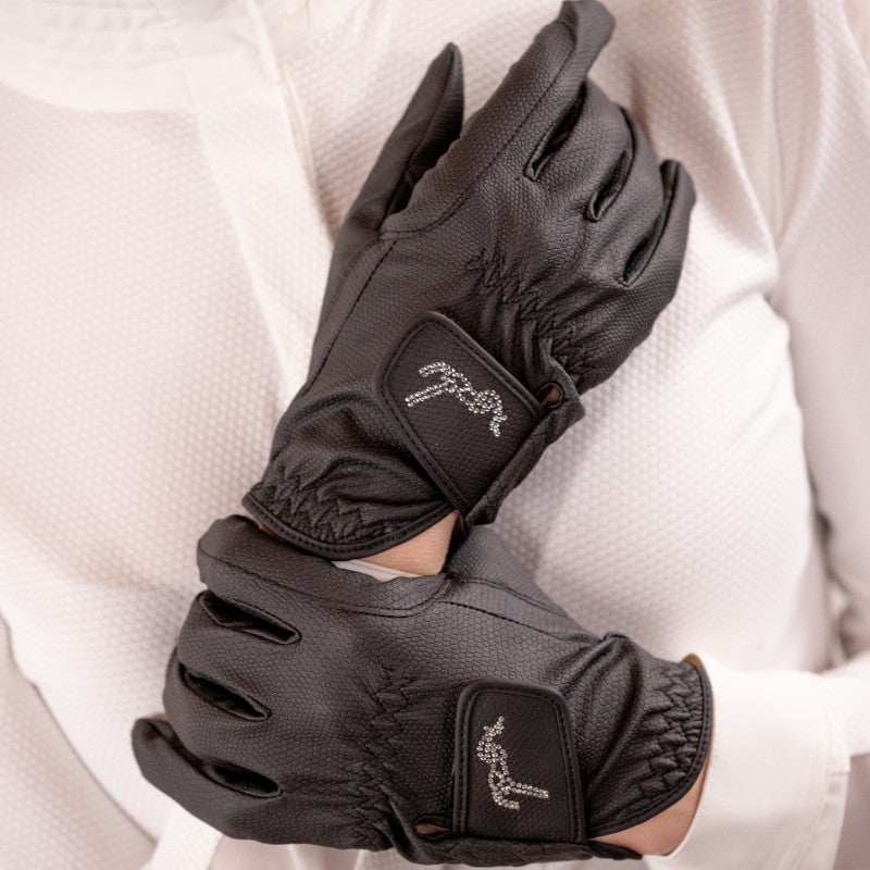 Eden by Pénélope - Gants Prisma Strass enfant noir