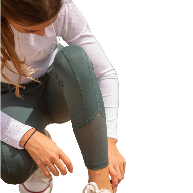Eden by Pénélope - Legging d'équitation fille Delphe pull-on vert foncé | - Ohlala