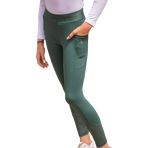 Eden by Pénélope - Legging d'équitation fille Delphe pull-on vert foncé | - Ohlala