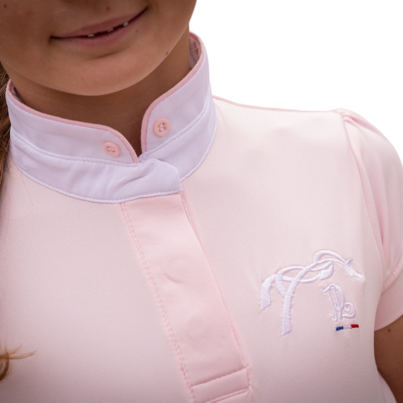 Eden by Pénélope store - Madrid pink children's short-sleeved competition polo shirt