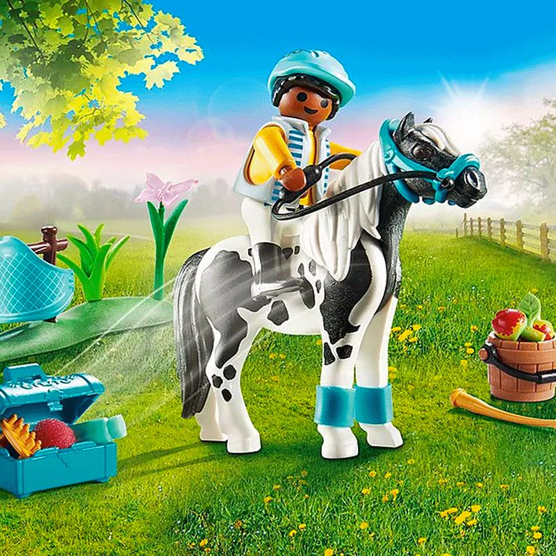 Playmobil - Cavalier et poney Lewitzer | - Ohlala