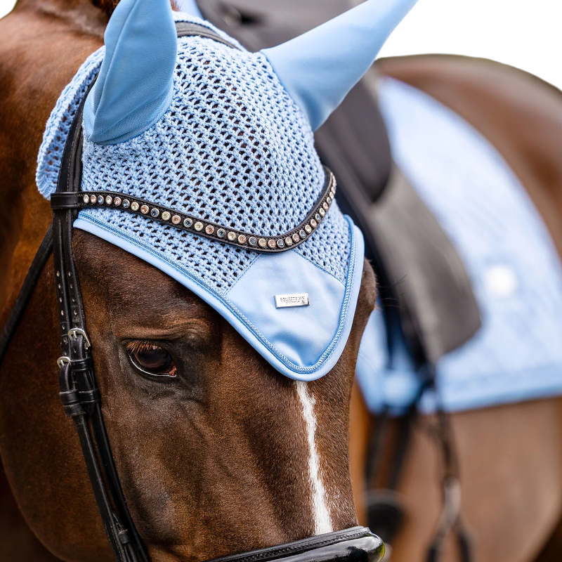 Equestrian Stockholm - Bonnet pour chevaux Modern midsummer blue | - Ohlala