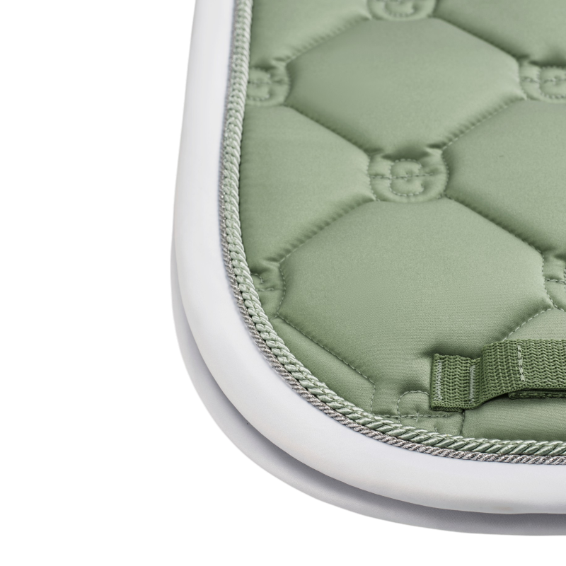 Equestrian Stockholm - Dressage saddle pad Pastel pistachio white | - Ohlala