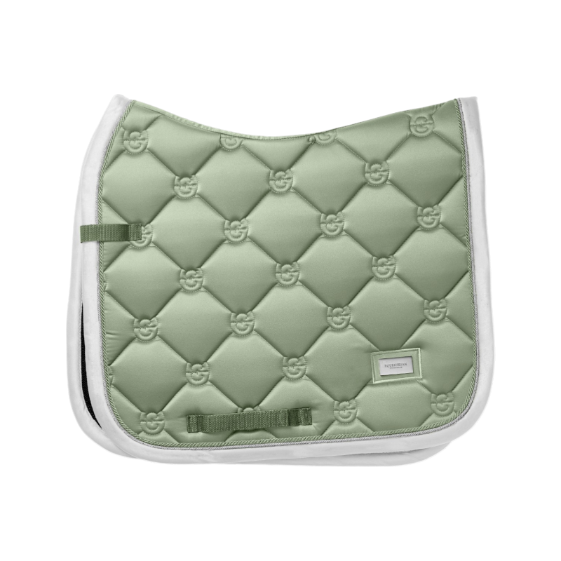 Equestrian Stockholm - Dressage saddle pad Pastel pistachio white | - Ohlala