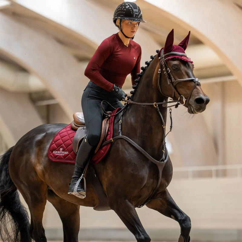 Equestrian Stockholm - Schabracke Line bordeaux | - Ohlala