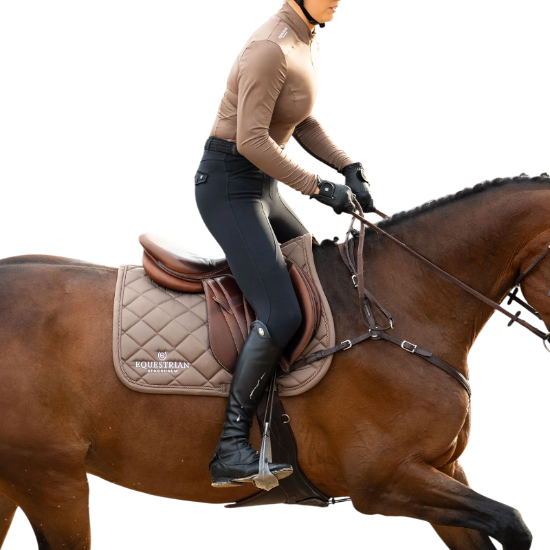 Equestrian Stockholm - Tapis de selle Line champagne | - Ohlala