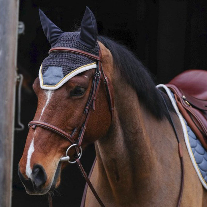 Equithème - Bonnet chasse-mouches Denim gris | - Ohlala