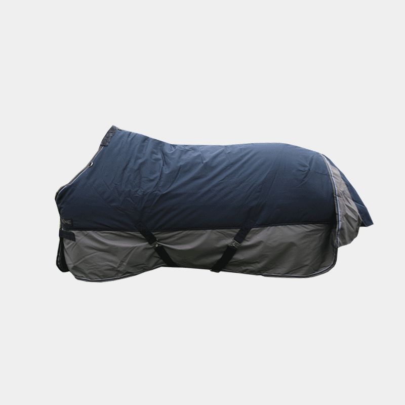 Equithème - Couverture d'extérieur Tyrex 600D 450g marine/gris | - Ohlala