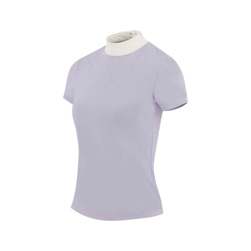 Equithème - Polo manches courtes femme London violet | - Ohlala