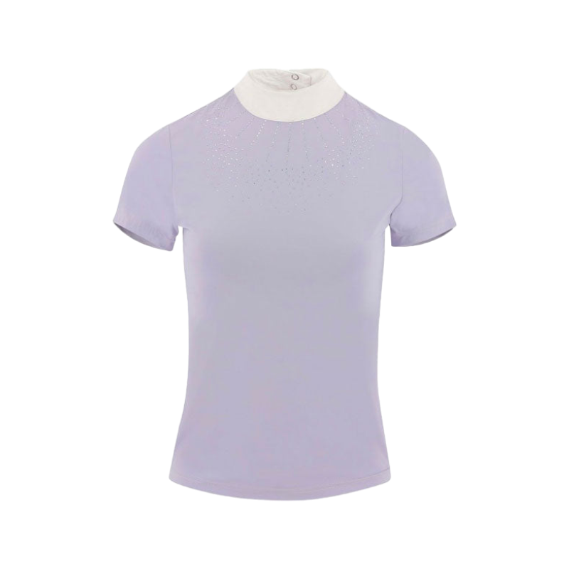 Equithème - Polo manches courtes femme London violet | - Ohlala