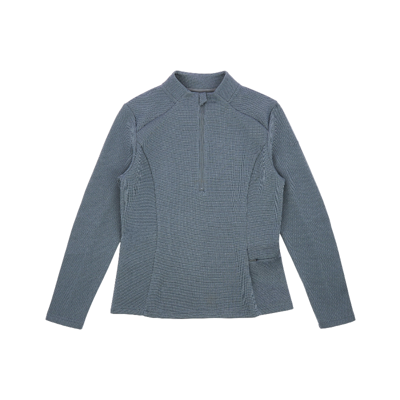 Equithème - Damesbaselayer lange mouwen Originals Emily blauw/grijs | - Ohlala