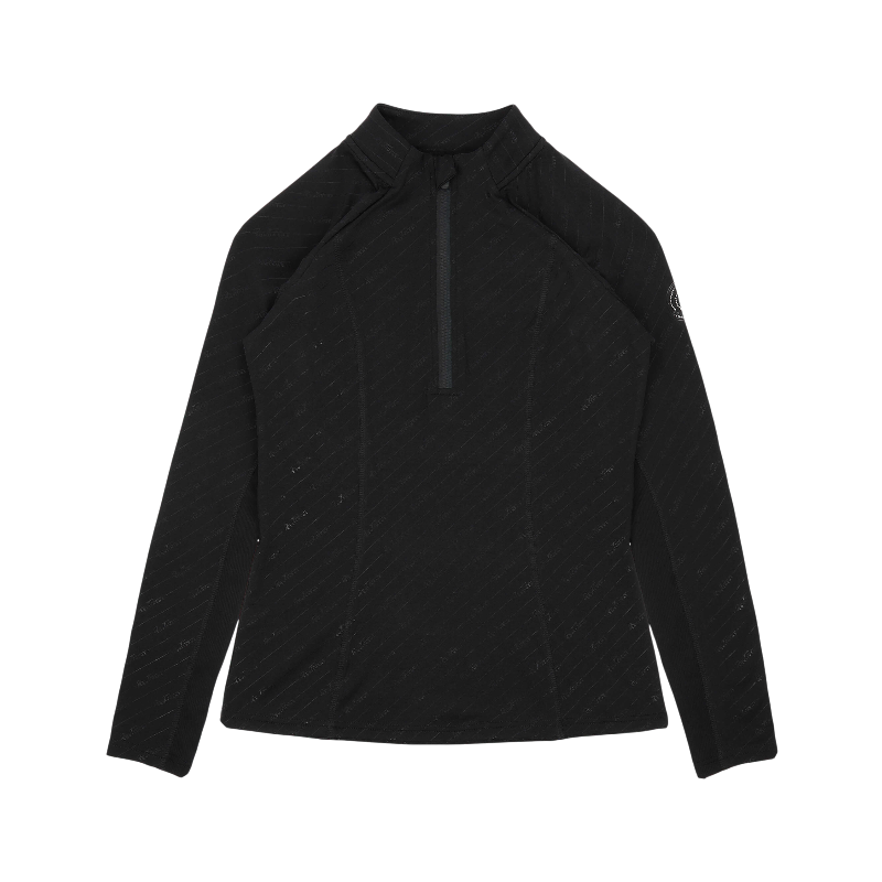 Equithème - Baselayer maniche lunghe donna Je t'aime Sabine nero | - Ohlala