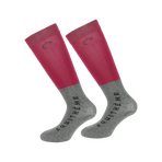 Equithème - Chaussettes d'équitation Compet bordeaux (x2) | - Ohlala