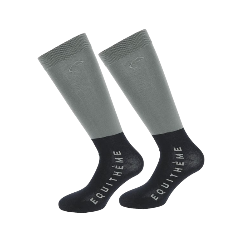 Equithème - Compet gray riding socks (x2) 