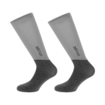 Equithème - Chaussettes d'équitation Compet gris clair/ anthracite (x1) | - Ohlala