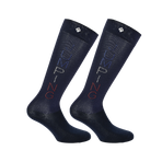 Equithème - Jeanne Jump navy/red-white-blue socks (x1) | - Ohlala