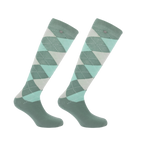 Equithème - Calze da equitazione Argyle menta/ verde