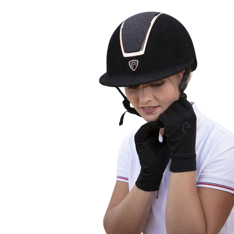 Equithème - Fine black digital gloves