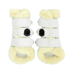 Equithème - Guêtres fermées Snuggy Je t'aime blanc | - Ohlala