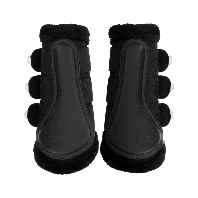 Equithème - Guêtres fermées Snuggy Je t'aime noir | - Ohlala