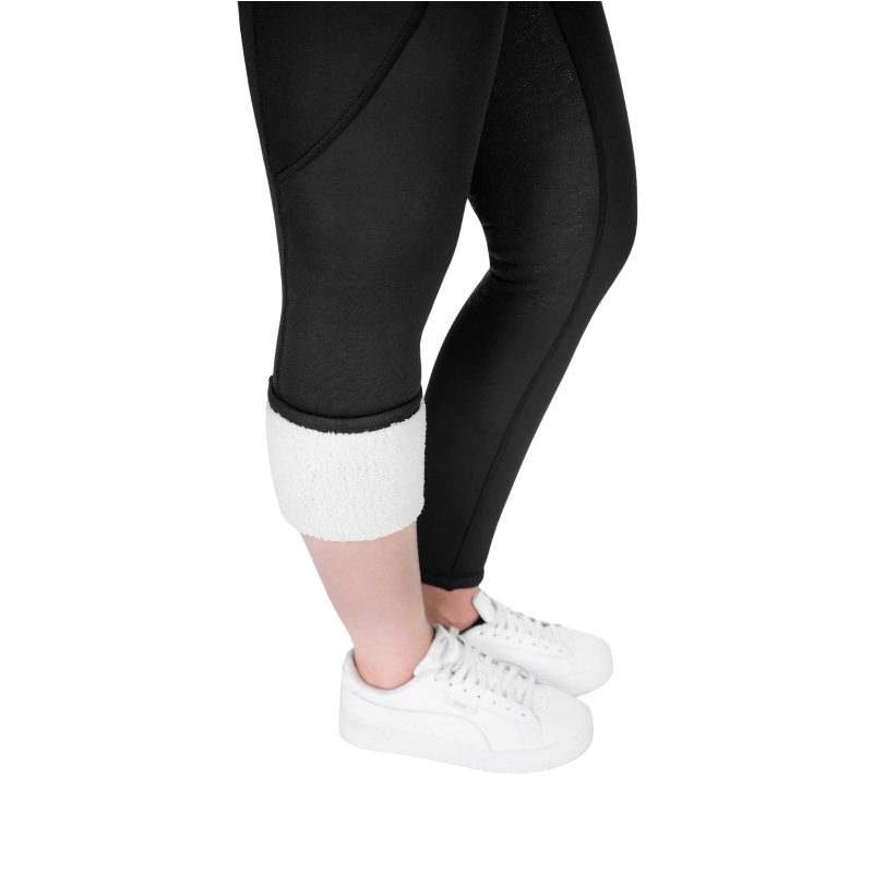 Equithème - Fleece rijlegging dames Neva Je t'aime zwart | - Ohlala