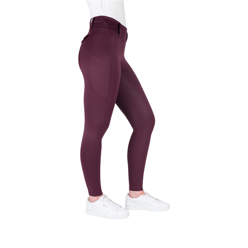 Equithème - Legging d'équitation femme Alizé prune | - Ohlala