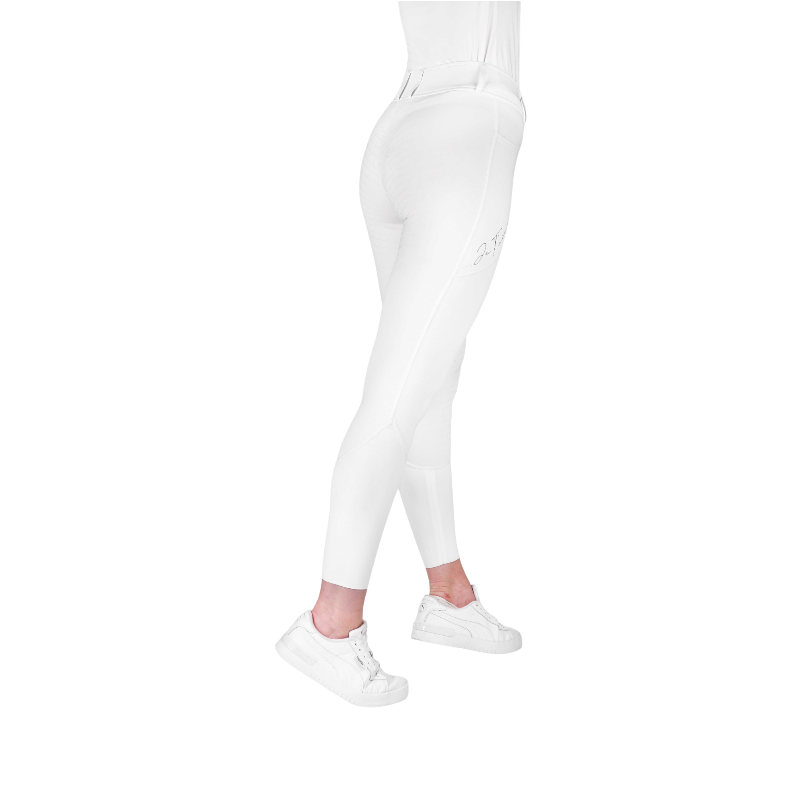 Equithème - Pantalon d'équitation femme Elsa Je t'aime blanc | - Ohlala